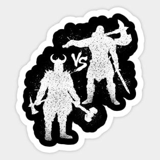 Viking vs Barbarian Sticker